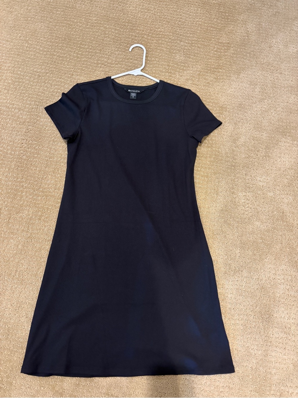 Athleta Black Short-Sleeve Tee Dress/ never worn